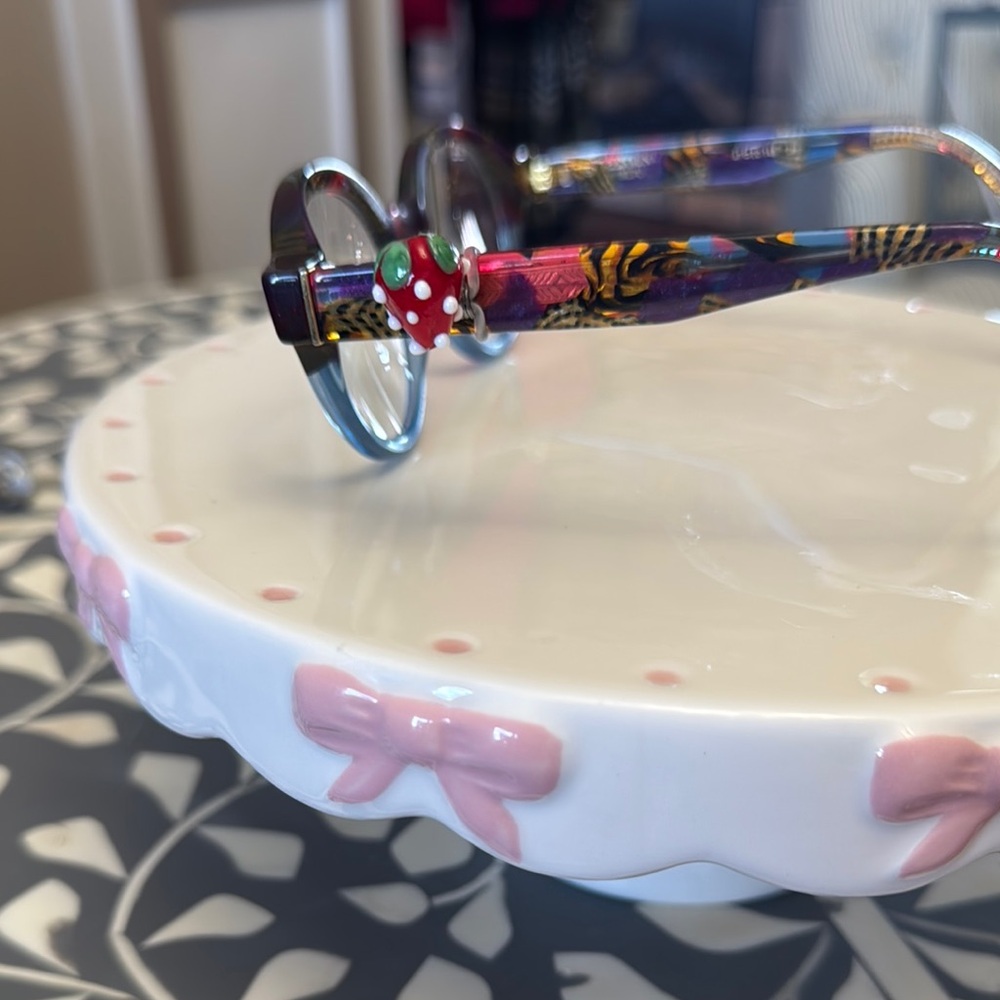 Unique decor for glasses.  Strawberry.